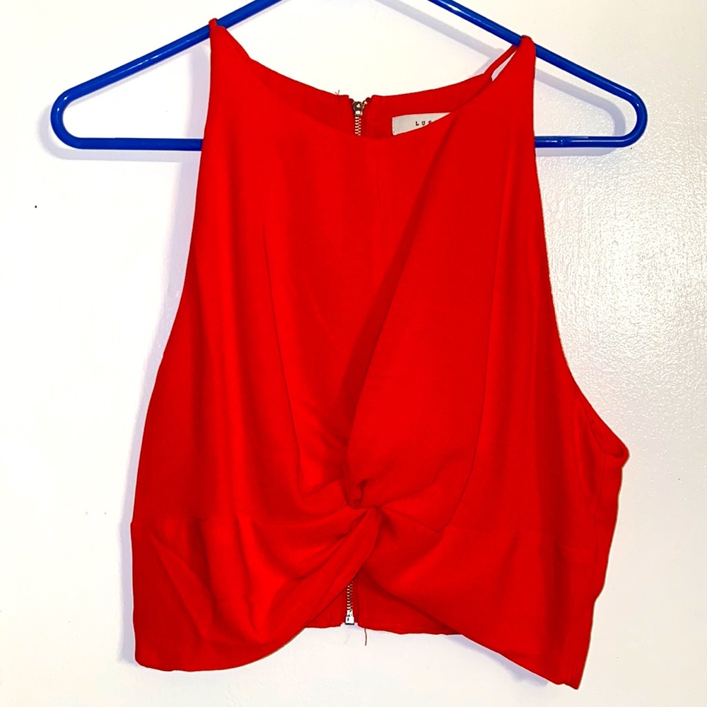 Bring orange crop top